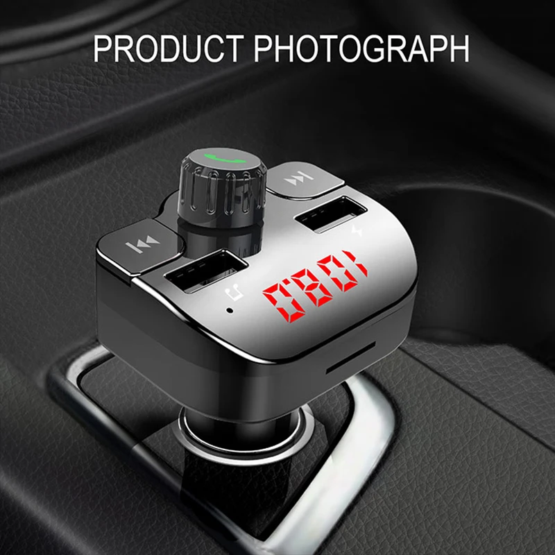 

G-15 car Bluetooth handsfree kit wireless MP3 players FM transmitter dual USB read TF card LED display to detect battery voltage