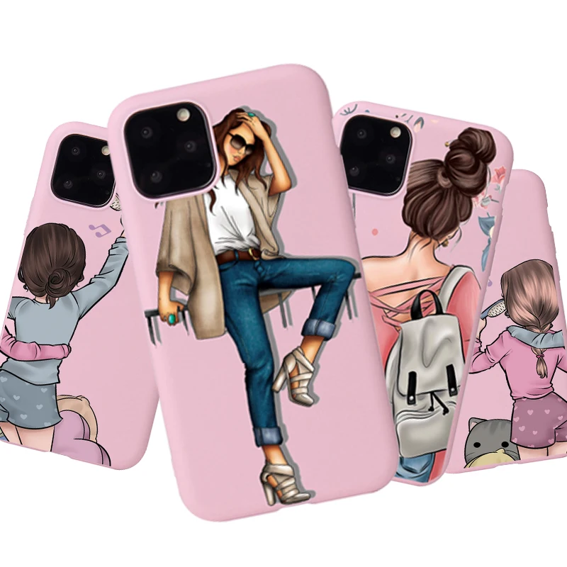 

Girls Bff Best Friends Forever Phone Case Cover For Iphone X XR XS 8 7 Plus 6 6S 11 Pro Max Luxury Soft Back Cases Fashion Shell