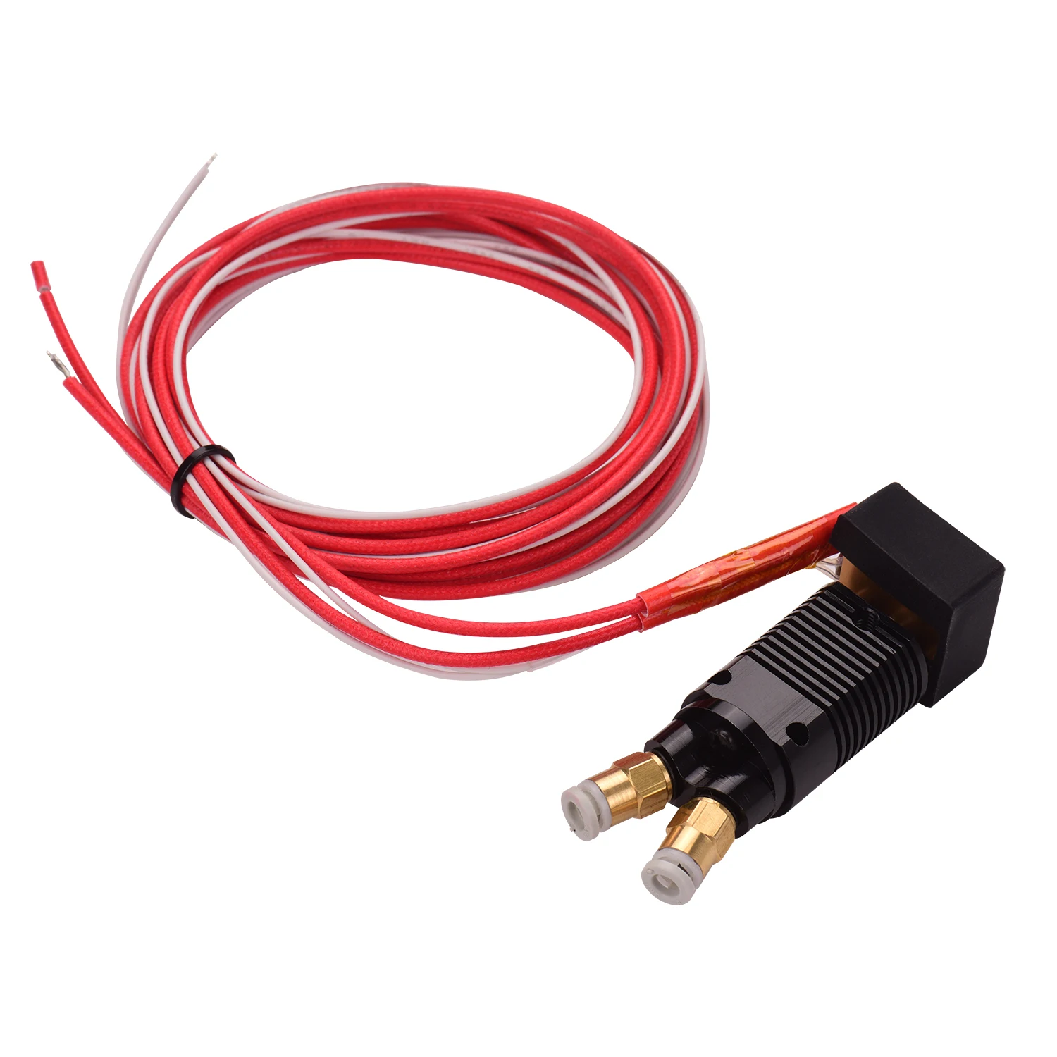 Aibecy 2 в 1 из двухцветный металлический Hotend экструдер комплект с кабелем 0,4 мм Латунное сопло печать тепла 12 В/24 В для деталей 3d принтера