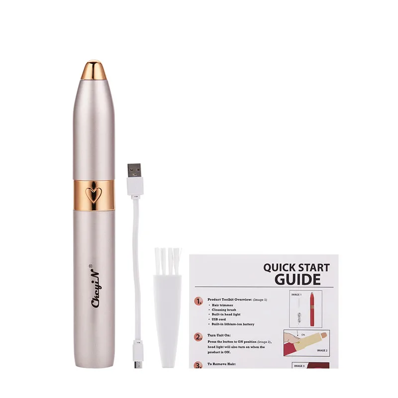 Электрический триммер для бровей Женская бритва со светодиодный Ной подсветкой