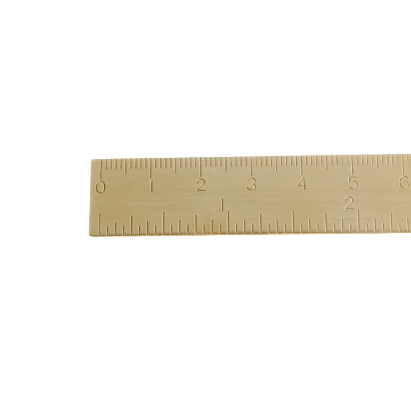 

Outdoor Brass Ruler Bookmark Double Scale Cm&Inch Digital For Traveler Notebook