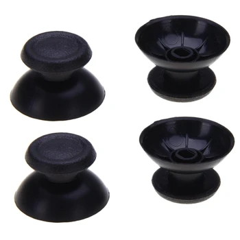 

Retail 4 pcs Joystick Caps Controller ABS BLACK for PS4