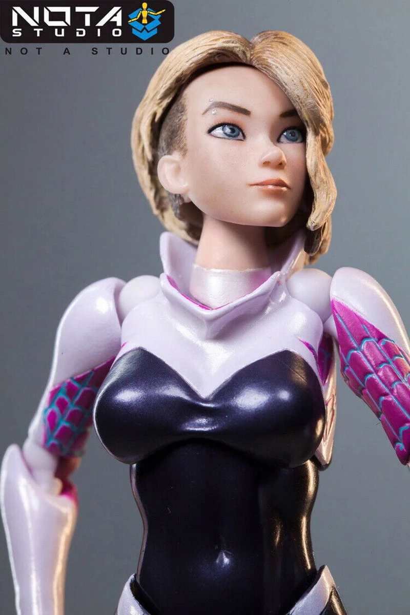 1/12 ScaleNOTA STUDIO 1/12 паук Гвен голова лепить для " Mezco Marvel Legend Фигурки игрушки Аксессуары для 6 дюймов тела