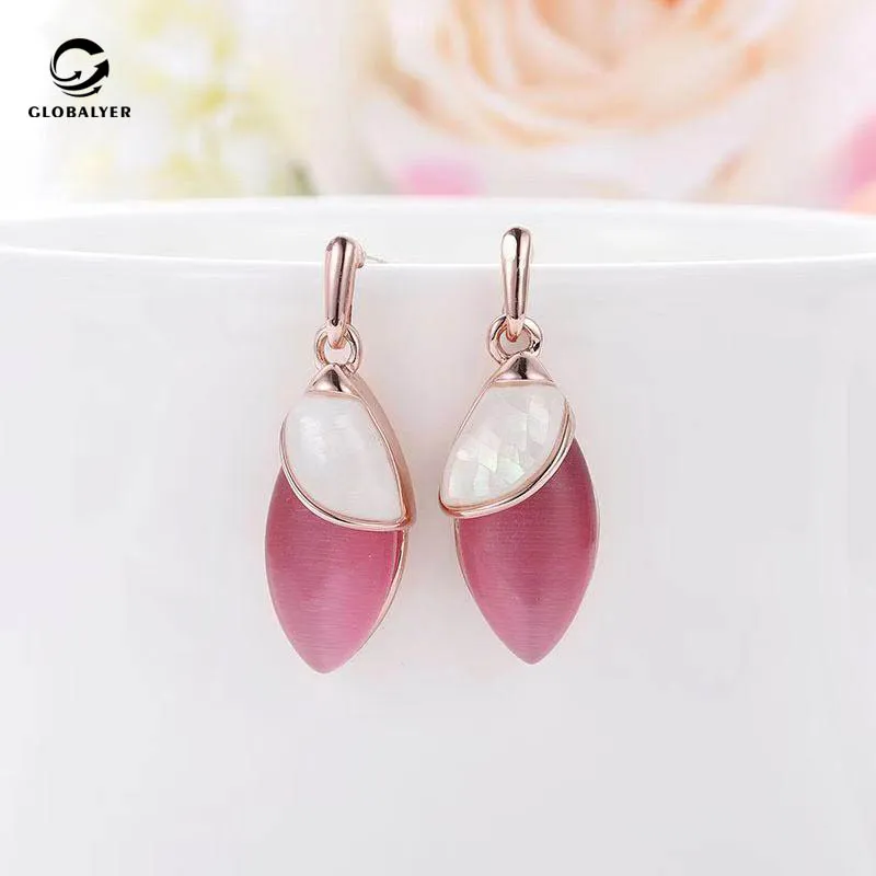 Сплав с опалом Роза кулон серьги корейские взрывные женские сережки Европейская