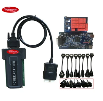 obd2 сканер vd tcs cdp pro vd ds150e cdp 2016R0 keygen bluetooth коннектор для прибора бортовой диагностики+ 8 шт. кабели для грузовиков для autocome - Цвет: without Bluetooth