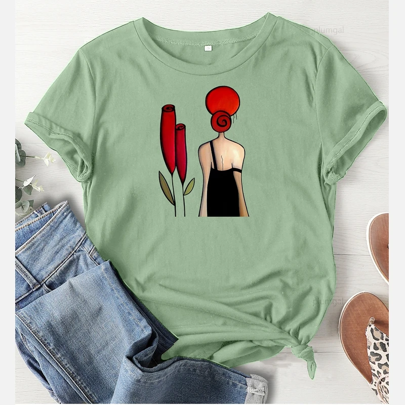Женская Винтажная футболка с принтом на спине в стиле 90 х годов|Футболки| |