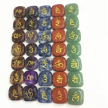 

Natural Engraved Round Stones 7 Chakra Ornaments Pendants Crystal Quartz Choker Reiki Stones Pendant Amethysts Green Aventurine