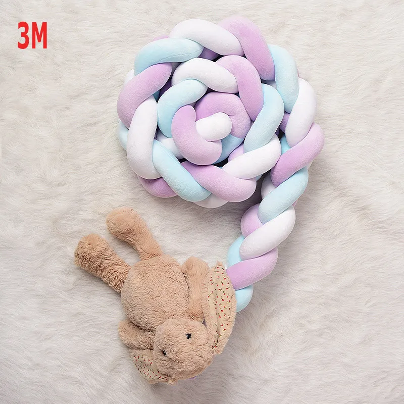 3M A1 1 м/2 м/3 м для новорожденных, детская кроватка, бампер, кровать, бампер, детская кроватка, Декор, кровать, бампер, длинная узелковая коса - Цвет: 3M A1