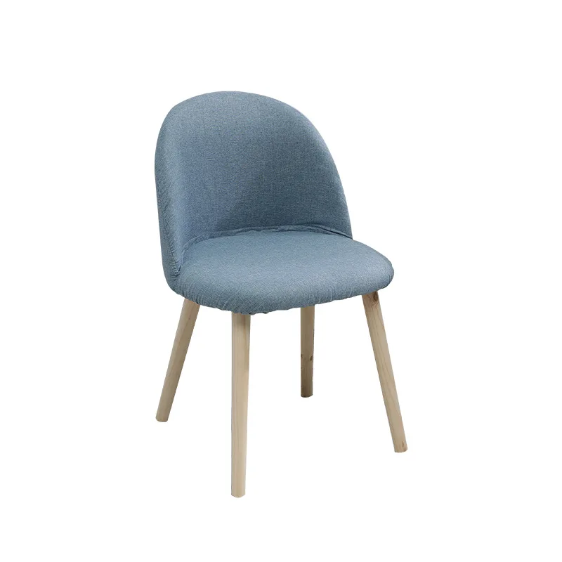 Мебель из цельного дерева для ресторанов, применимая к стульям, скандинавские повседневные тканевые стулья на спинку минималистичного кресла для совещаний