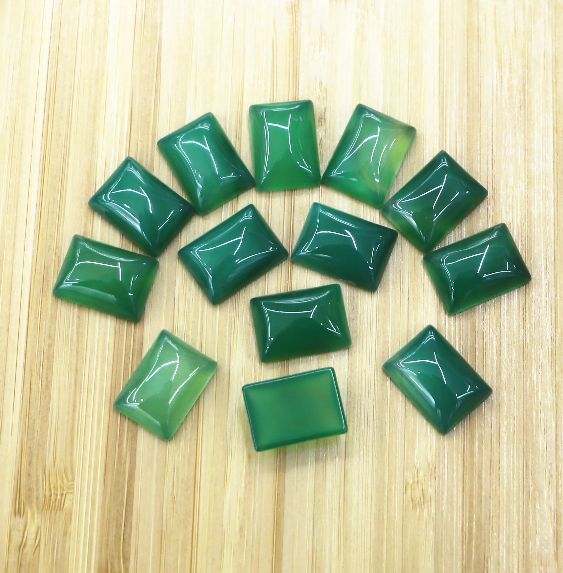 

15pcs/bag of Natural Stone Square Cabochon Cut Flat Beads DIY Handmade Material Accessories Size 18*13*6mm Bracelets for Women