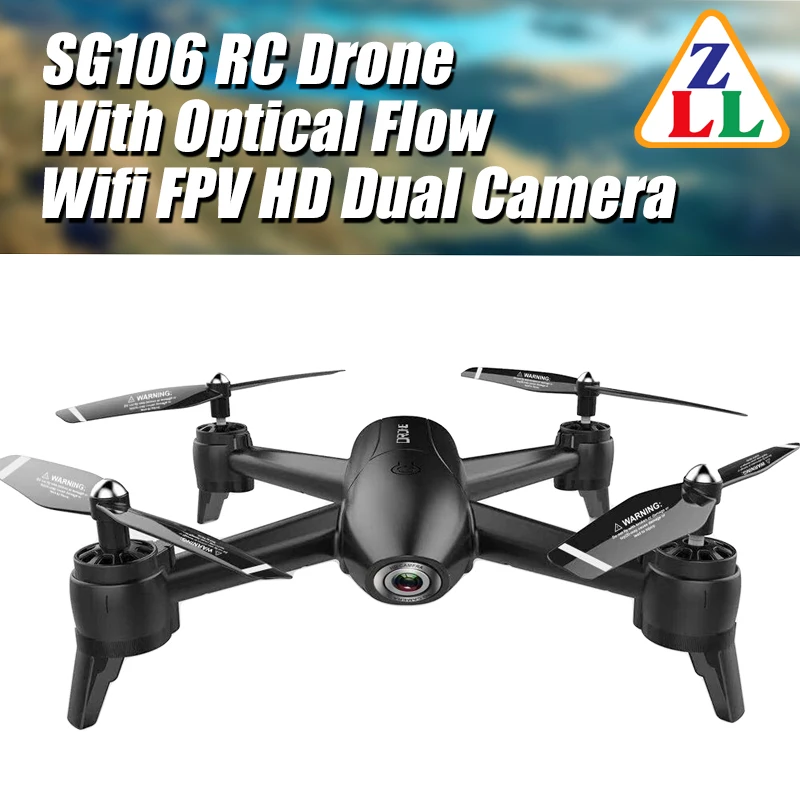 

SG106 HD Drone with Dual Camera 720P WiFi FPV Real Time Aerial Video Optical Flow 22mins Flying Time RC Quadcopter Toys