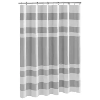 

Spa Waffle Shower Curtain Water Repellent and Stain Resistant Machine Washable,gray