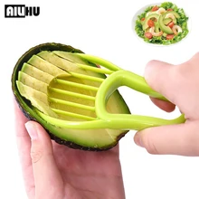 3 en 1 rebanadora de aguacate pelador de centros mantequilla frutas pelador cortador de pulpa de cuchillo de plástico utensilios para verdura cocina utensilios de cocina