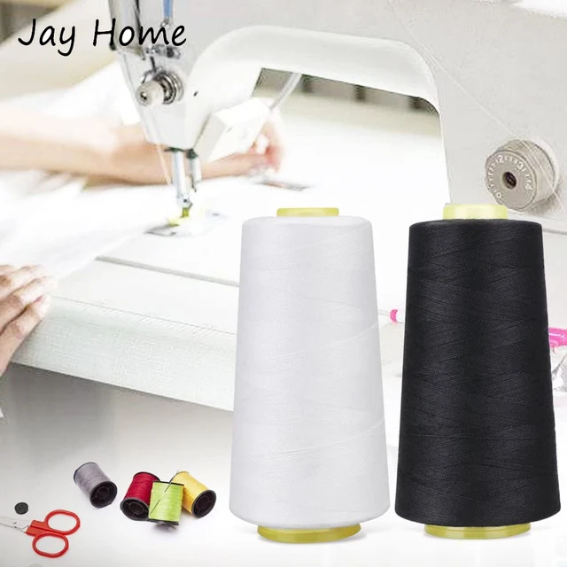 500-3000m Polyester Sewing Thread Spools Black White Threads for Sewing  Machine Hand Repair Use for Hand&Machine Sewing - AliExpress