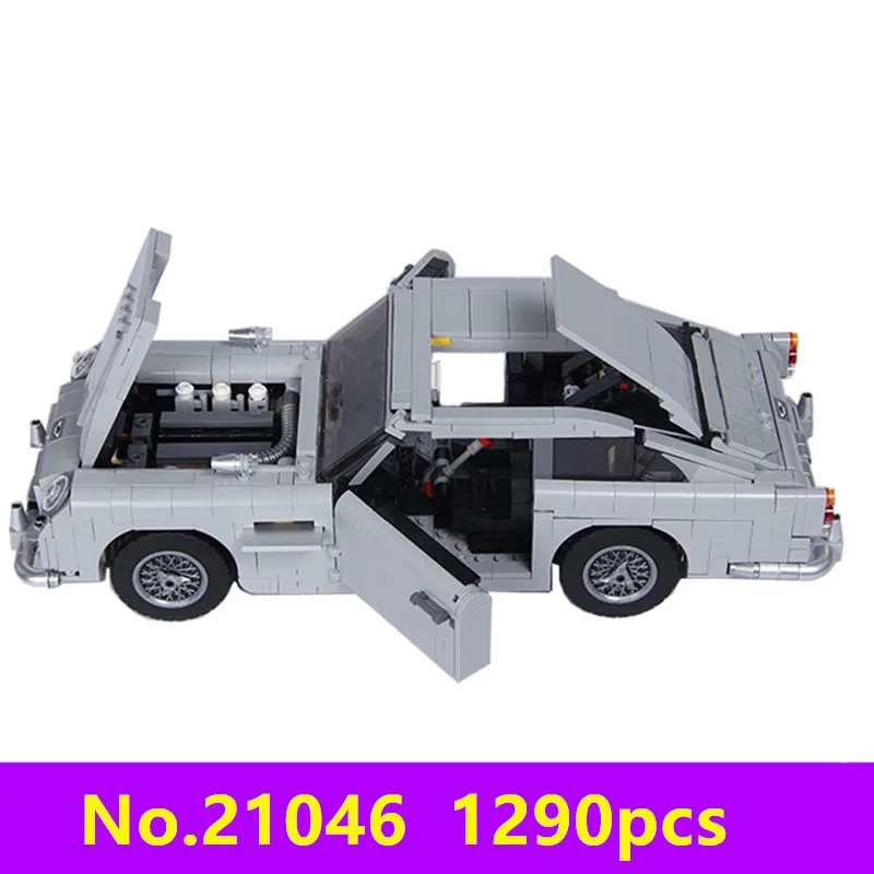 

Lepinblocks James Bond 21046 1290Pcs Aston Martin DB5 Racing Car Technic King Building Blocks 10262 Educational Toys Bricks