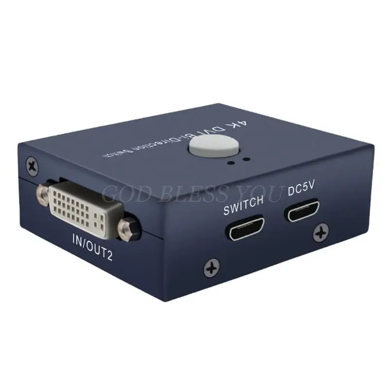 2 порта DVI с ручным управлением 4K переключатель монитора на 1 устройство для ПК