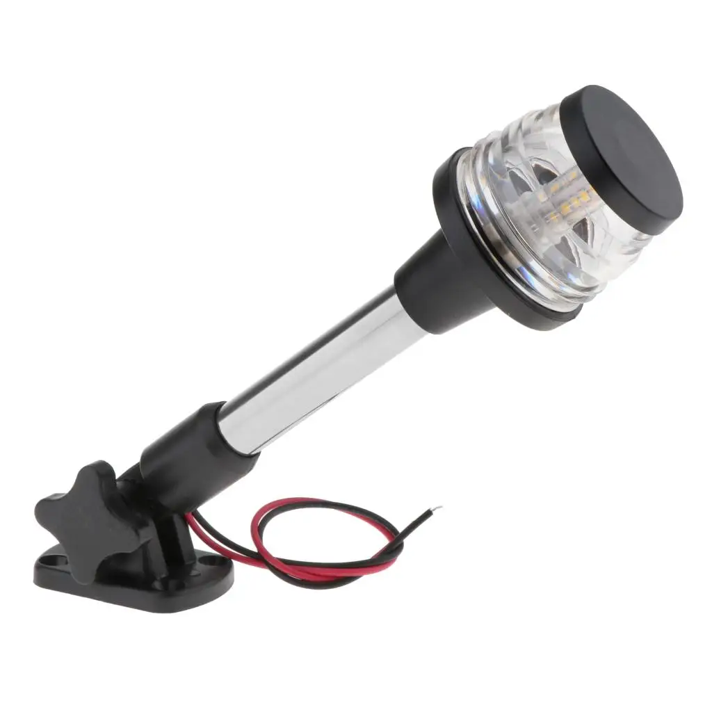 2.5W 12-24V Marine All Round LED Navigation Anchor Light 360 Degree with Adjustable Base White