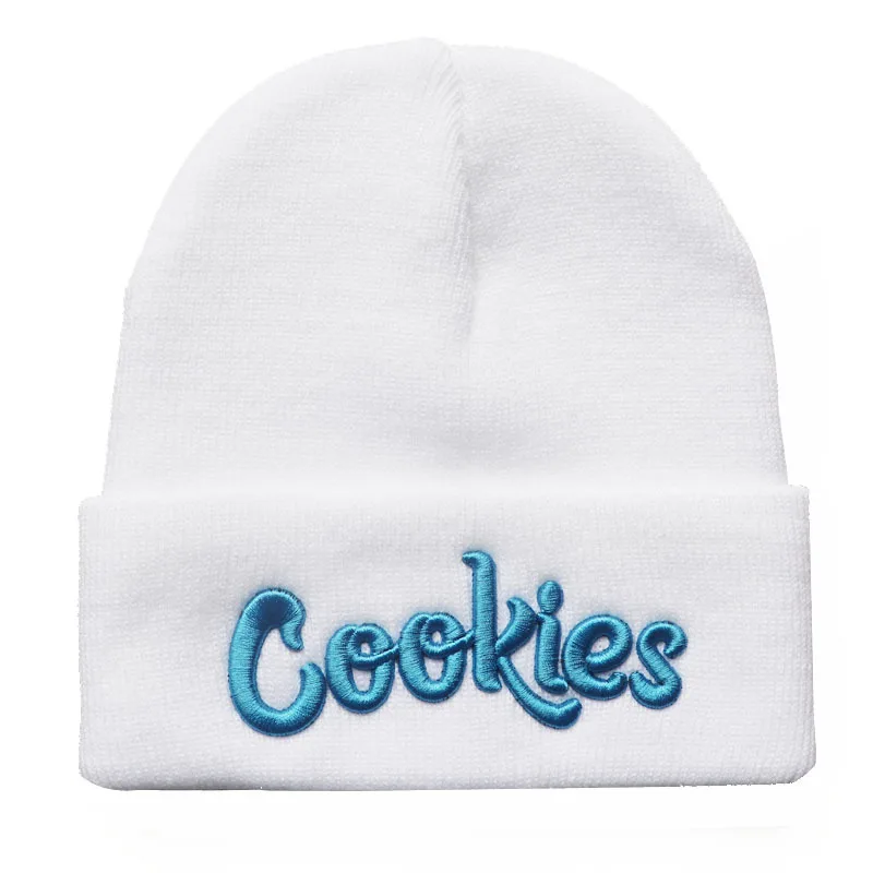Knitted Hat Trendy Men Women Cookies Pattern Embroidery Ski Warm Winter Beanie Skullies Cap