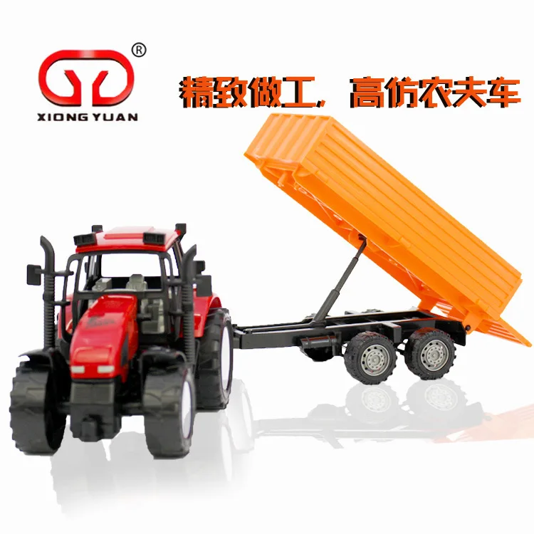 

Xiongyuan Model Farmer Car Oversized Pull Bucket Tilting Tractor Children Toy Car Model