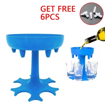 

Wine Whisky Dispenser 6 Shot Glass Set Dispenser Holder Rack Bar Set Caddy Liquor Dispenser Party Games Drinking Tools