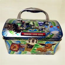 98 шт./компл. Pokemon Портативный жестяная коробка битва хобби Коллекционные вещи коллекционная карточная игра коллекция для детей держатель для карт кейс для альбома