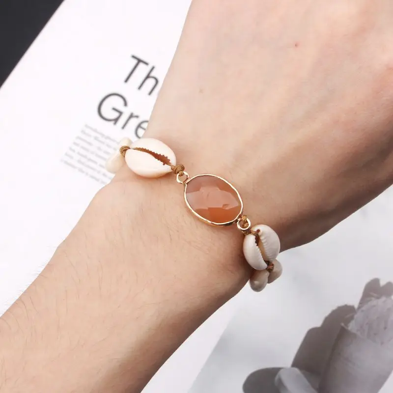 

Boho Natural Abalone Shell Friendship Bracelets Beach Seashell Women Jewelry U50C