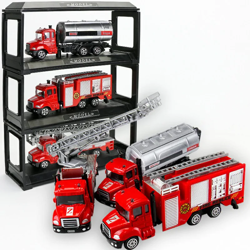 

1:64 Children's simulation alloy sliding toy car baby alloy engineering car green car garbage truck transport car various styles