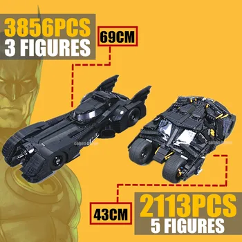 

New 3856PCS Super Batman Heroes 1989 Batmobile Model Technic Building Blocks Bricks Toys Children Fit 76139 59005 76023 Kid Gift