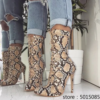 

Boots Women Ankle High Heels Woman Shoes Fashion 2019