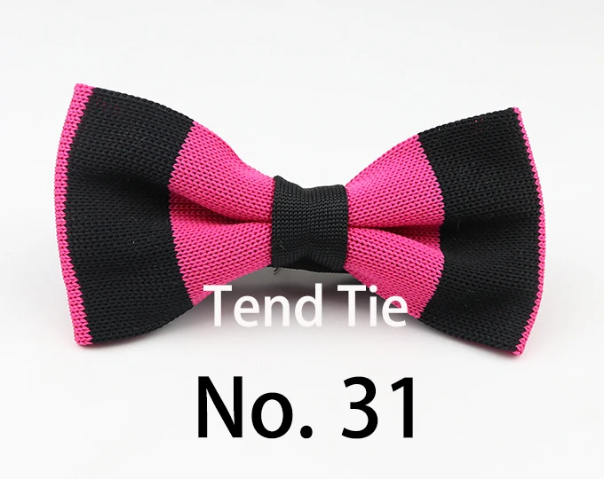 Мужские галстуки для шеи, смокинг, вязаная бабочка, полосатый галстук-бабочка, толстый однослойный предварительно завязанный Регулируемый вязаный Повседневный галстук