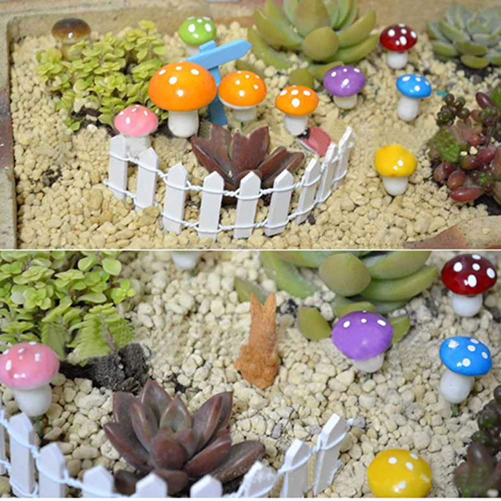 10 шт Мини Искусственные грибы для мини растений горшки фея DIY Декор сад кукольный