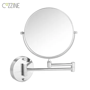 

New COZZINE Chrome Round 8 Wall Makeup Mirrors Vanity Cosmetic Mirror Double-sided Magnifying Mirrors Bathroom 360 Angle Swivel