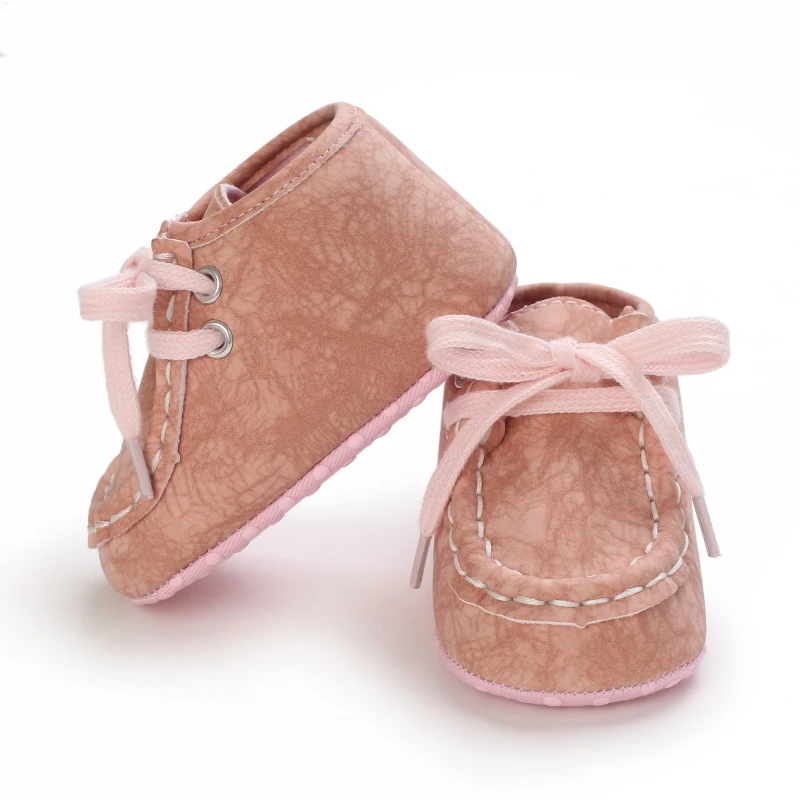 Newborns Fashion Solid Color Casual Shoes Princess Shoes Soft-soled Sneakers 0-18 Months Baby Bed Shoes Baby Walking Shoes
