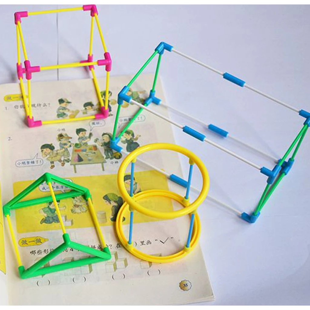 3D геометрическая форма, набор для строительства, детские математические геометрические развивающие игрушки, обучающие инструменты, детские игрушки на Рождество