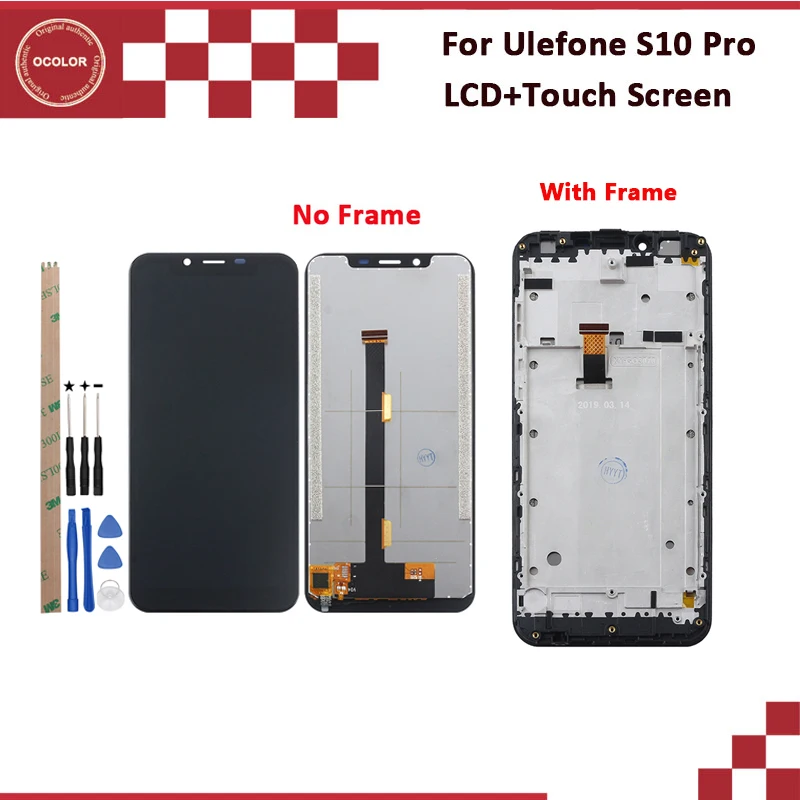 

ocolor For Ulefone S10 Pro LCD Display And Touch Screen With Frame 5.7'' Tested For Ulefone S10 Pro Phone Accessories +Tools