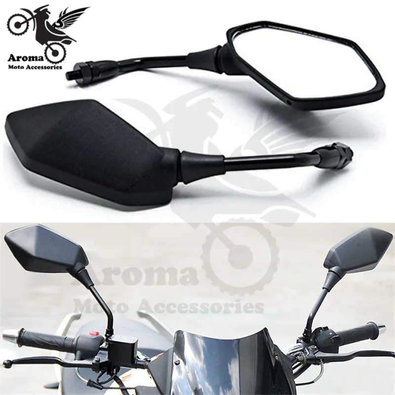 

on sale big size motorcycle mirrors 10mm 8mm unviersal motorbike rear view mirror for yamaha honda suzuki parts ABS plastic