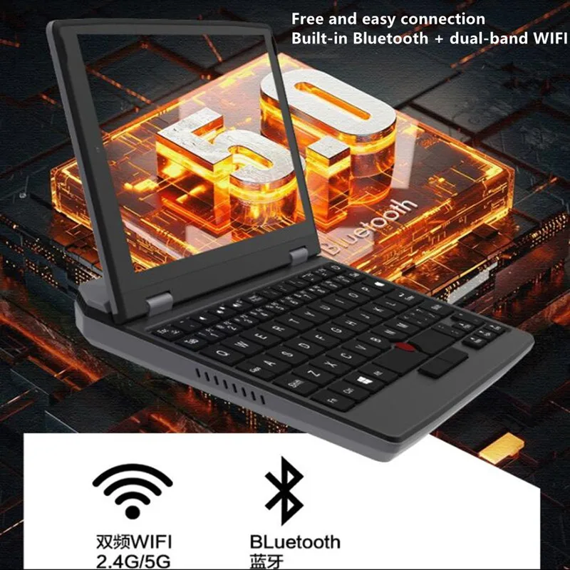 7 Inch Mini Laptop N4000 Notebook Touch Screen Portable Netbook Windows 10 Mini PC Micro Computer Bluetooth 4.2 12GB 1TB 5