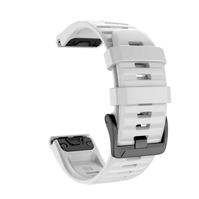 JKER 26 22 мм силиконовый быстросъемный ремешок для часов Garmin Fenix 6X Pro Watch Easyfit ремешок для наручных часов Fenix 6 Pro - Цвет: White