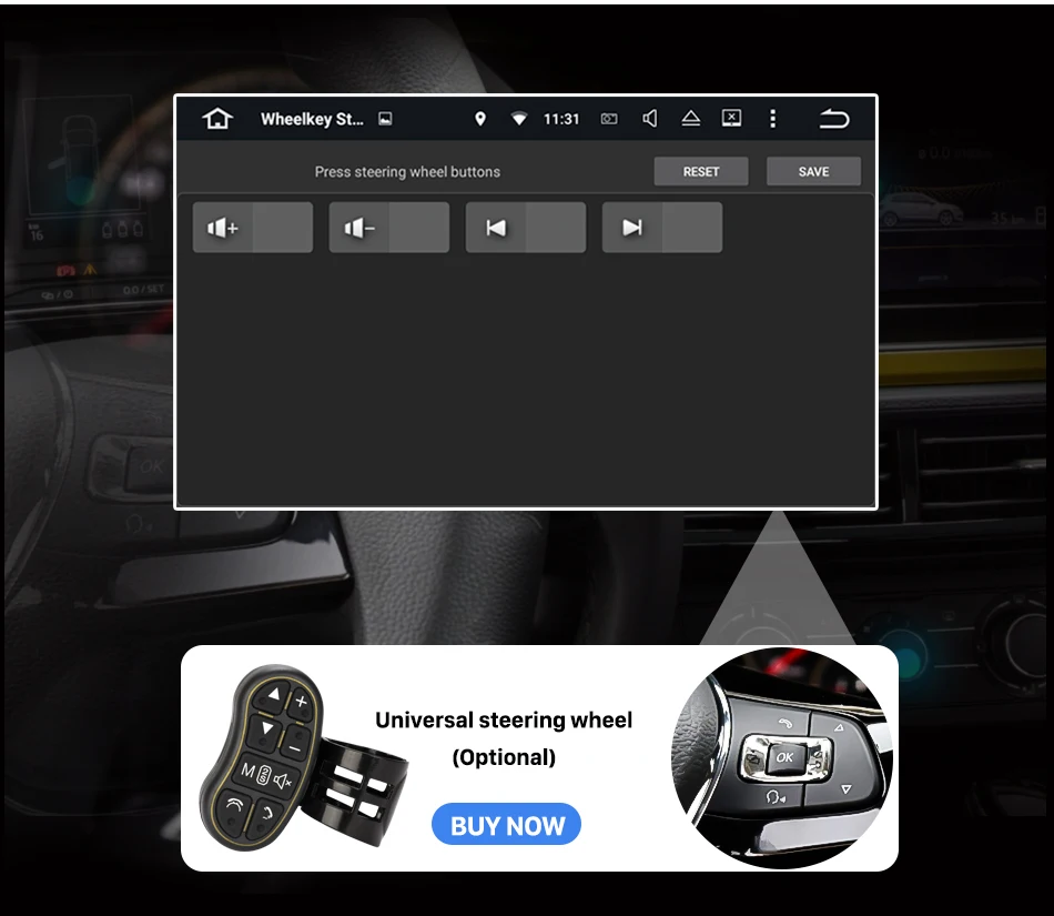 Sale Eunavi 2 din Octa core 4G 64G Android 9 Car DVD GPS for VW Passat CC Polo GOLF 5 6 Touran EOS T5 Sharan Jetta Tiguan Radio dsp 26