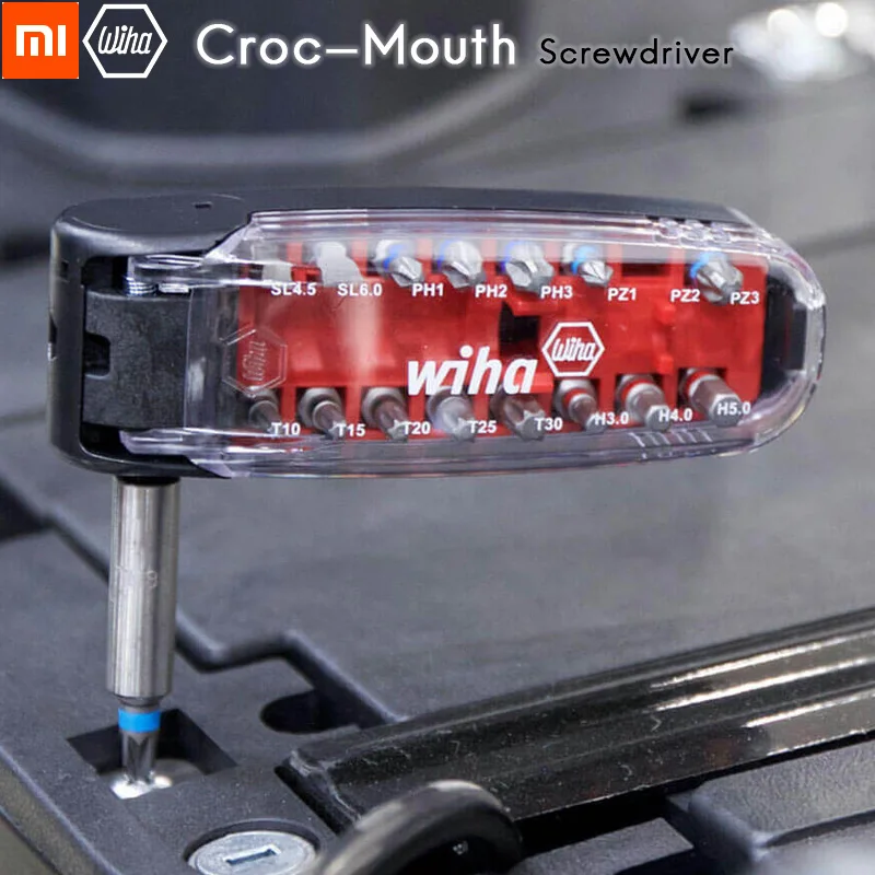 

Original Xiaomi wiha Croc-Mouth Screw-Driver & 17 Heads Set Clever Plug & Use Meet Multi-Scene Selected Chrome Vanadium Steel