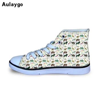 

Aulaygo Kids Shoes For Girl Boy Patchwork-tropical-safari Printing Sneakers Breathable Canvas Casual Child Sport Outdoor Flat