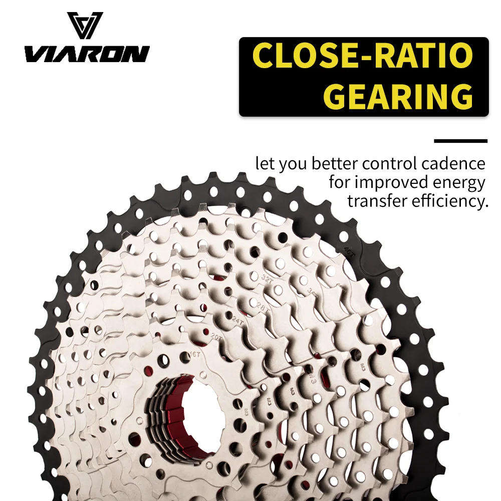 Bicycle Cassette Bicycle Sprocket Gear Bicycle Parts Bike Sprocket Bike Freewheel VIARON K7 11V MTB Bicycle Cassette 12 Velocidades Road Bike Freewheel Sprocket 8V 9V 10V 40/42/46/50/52T For SHIMANO HG Hub