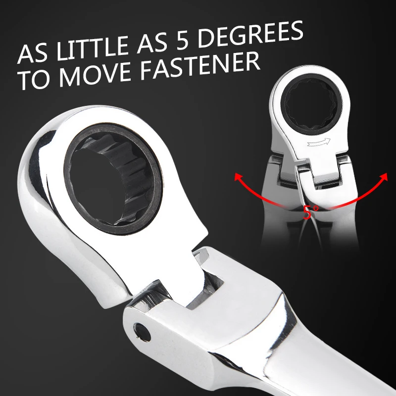 Ratchet Wrench Key Ratchet Wrench Spanner Socket Tool Flexible Reversible Head Combination Universal keys Car Tools