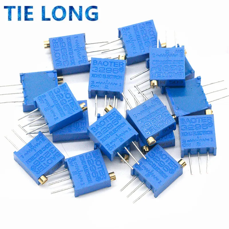 3296W 50 100 200 500 1K 2K 5K 10K 20K 50K 100K 200K 500K 1M ohm Multiturn Trimmer Potentiometer High Precision Variable Resistor |
