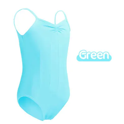 Mint Green На детей и девочек, балетное, гимнастическое трико Детский костюм закрытый Купальник для девочек; черный, красный, мятно-зеленый, королевский синий, оранжевый, черный, синий - Цвет: Mint Green