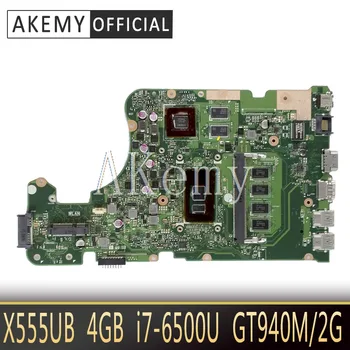 

New!! X555UB mianboard for ASUS X555UF X555UJ F555U X555UB X555UQ X555U laptop motherboard 4G RAM I7-6500U cpu GT940M/2GB