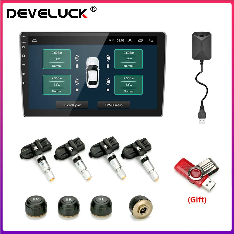 Usb Android Tpms Tire Pressure Monitoring System Display Alarm System