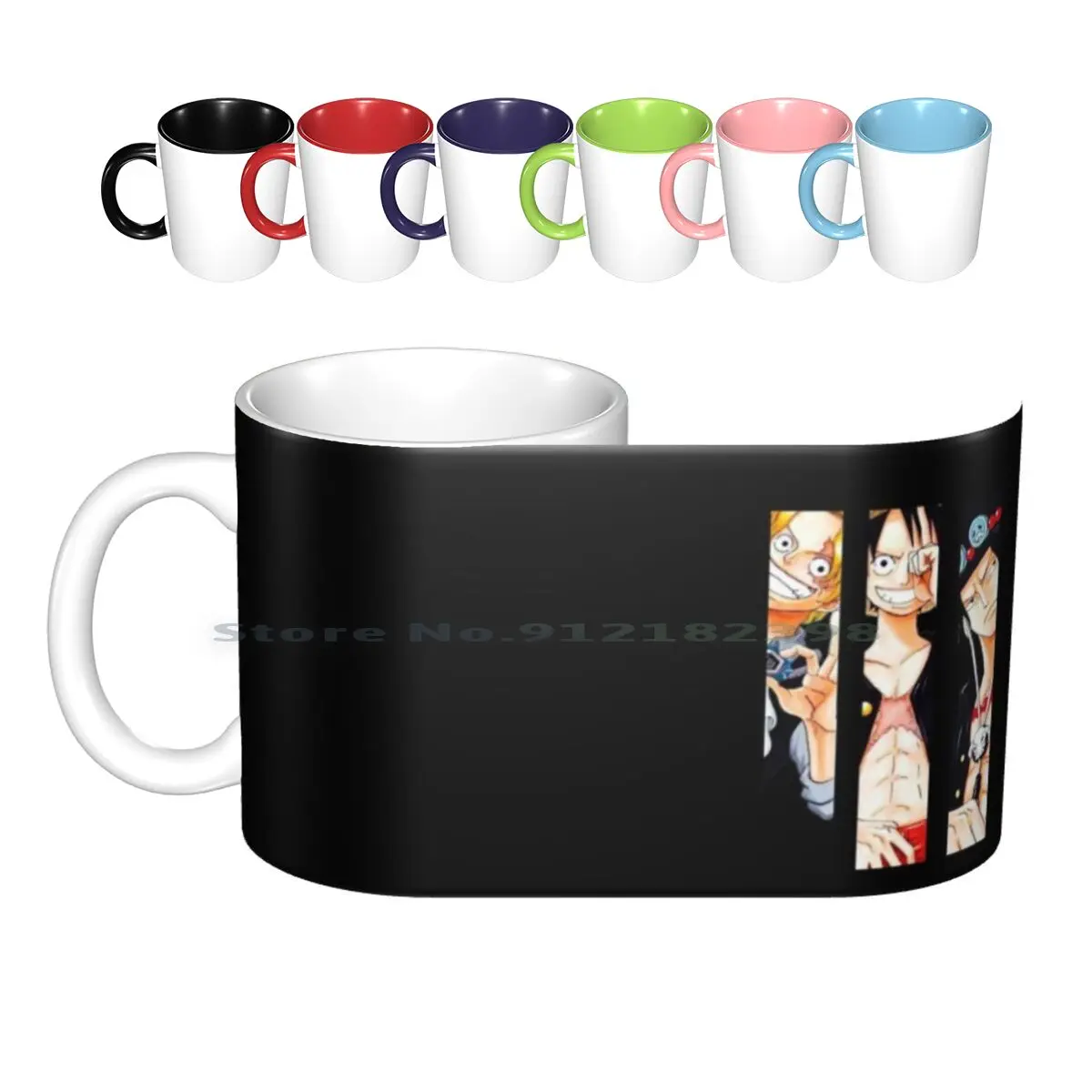 Luffy , Sabo , Ace Tazze In Ceramica Tazze Da Caffè Tazza Da Tè Al Latte Luffy Sabo Ace Anime Manga Cool Luffy Pirati Cranio Luffy Anime E
