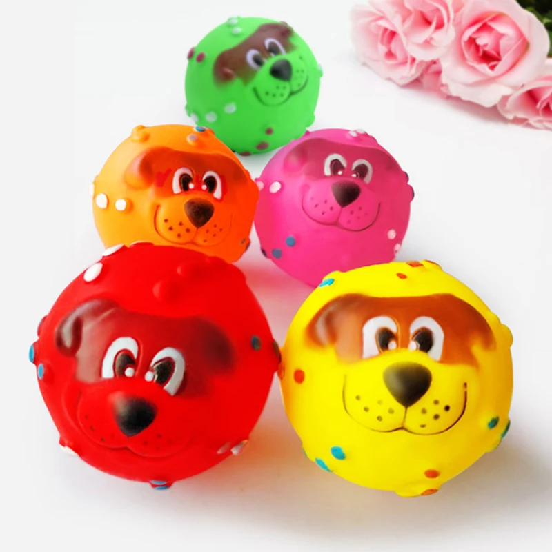 Uds Color al azar Legendog perro pelota chillona juguete caja de cartón colorido cachorro masticar juguete de dientes de perro de limpieza juguetes juguete