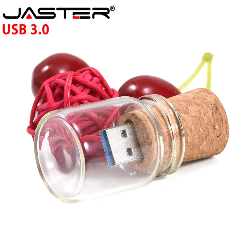 JASTER USB 3 0 деревянная пробковая фритюрная бутылка Флешка 4 ГБ 8 16 32 64 Гб Желая
